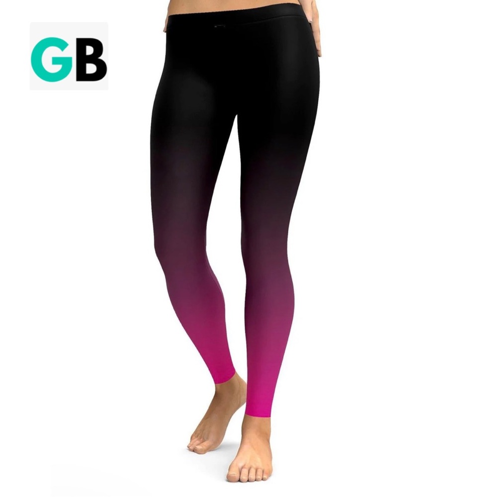 Gearbunch Ombré Black to Pink Leggings